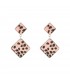 Licht roze oorbellen met print