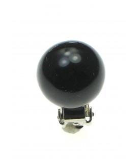 Zwarte parel clipoorbellen (1,4 cm)