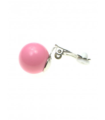 Roze parel clipoorbellen (1,4 cm)
