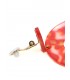 Rood met gele dunne oorclips