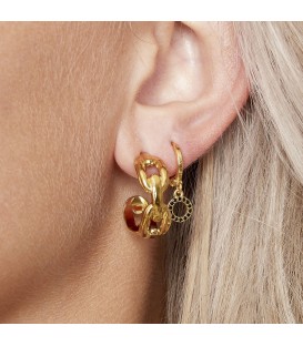 goudkleurige oorbellen in de vorm van schakels