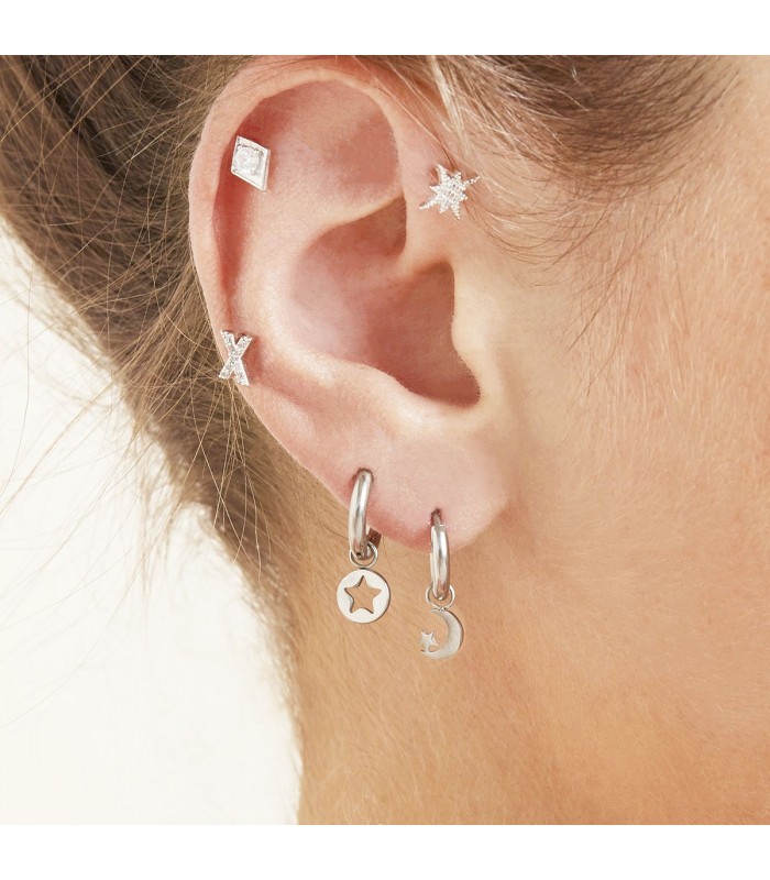 veelbelovend Eigenlijk Passief zilverkleurige oorbellen met sterretje | Oorbellenwebshop voor oorbellen