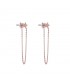 Rose gold oorbellen met ster en kettingkje
