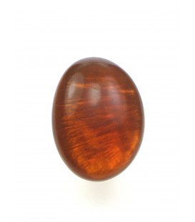 Ovale oranje oorclips met parelmoer inleg van Culture Mix
