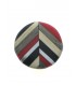 Rood met bruin en zilverkleur ronde oorclips van Culture Mix