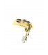 Driehoekige rood met goudkleurige oorclips