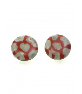 Oranje met witte oorclips van Culture Mix
