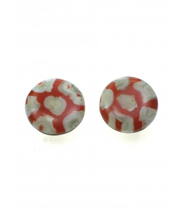 Oranje met witte oorclips van Culture Mix