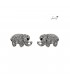 Zilverkleurige olifanten met strass teentjes en een zwart oogje