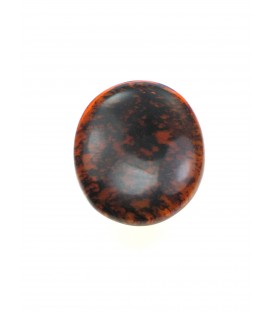 Ovale oranje met zwarte Culture Mix oorclips