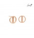Rose gold ronde oorbellen