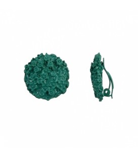 Groene ronde oorclips van Belle Miss