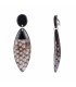 Zwarte oorclips met dieren print als hanger