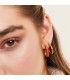 Roze oorbellen met emaille coating