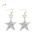 Zilverkleurige oorhangers met tekst " You are my Lucky Star "