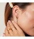 Goudkleurige oorhangers met zirconia steentjes