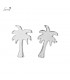 Zilverkleurige oorhangers in de vorm van palmbomen