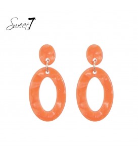 mooie oranje oorhangers van sweet 7