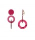 Paarse Oorclips met Dubbele Hangers - Belle Miss | Trendy Fashion Accessoires