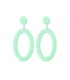 Mint Groene Langwerpige Oorhangers met Glas Kralen - Yehwang Fashion