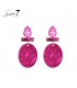 Roze Oorhangers met Glas Steentjes - Elegantie en Sprankeling in Ee