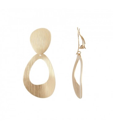 Goudkleurige oorclips met een open hanger