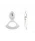 Zilverkleurige oorclips met een mooie hanger