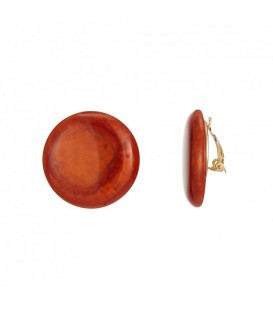 Trendy Oranje Klassieke Stevige Ronde Oorclips - De Perfecte Accessoire Voor Elke Gelegenheid!