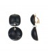 Stijlvolle Zwarte Oorclips met Hanger - Elegante Accessoires