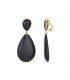 Schitterende Zwarte Oorclips met Glinsterende Hanger - Elegante Accessoires voor Elke Gelegenheid
