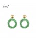 Groene Glas Kralen Oorhangers - Voeg Glamour Toe Aan Elke Look