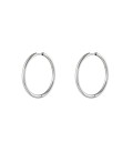 Zilverkleurige minimalistische oorringen klein