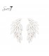 Witte oorhangers met glas steentjes