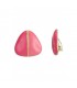 Roze oorclips in drie hoeks vorm