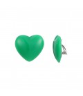Oorclips groen in de vorm van een hart