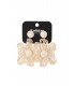 Gebroken witte bloemen oorhangers van raffia
