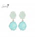 Oorhangers in 2 kleuren blauw