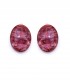 Roze gekleurde ovale oorclips van resin