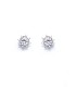 Oorclips met Zirconia steen in zilverkleur zetting