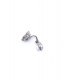 Oorclips met Zirconia steen in zilverkleur zetting
