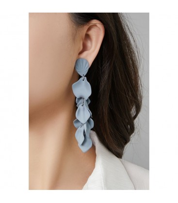 Gele lange oorclips met leuke hangertjes