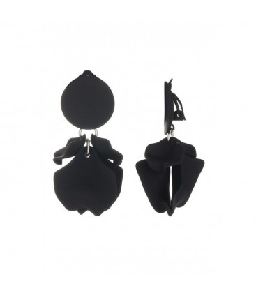 Oorclips zwart met leuke hangers