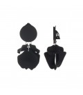 Oorclips zwart met leuke hangers