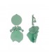 Turquoise oorclips met mooie hangertjes