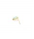 Oorclips Met zeegroene strass rand en helder groene steen