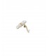 Witte bloemen oorclips met een goudkleurige kern