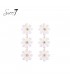 Witte bloemen oorhangers van Raffia