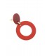 Rode oorclips met ronde open vorm in trendy tinten