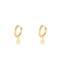 Kleine goudkleurige oorringetjes met een sterren bedel