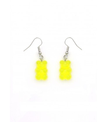 Gele beertjes oorbellen